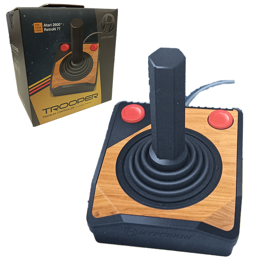 Hyperkin Trooper プレミアム 有線ジョイスティック – ATARI 2600 / Retron 77 互換 クラシックゲーム用コントローラ