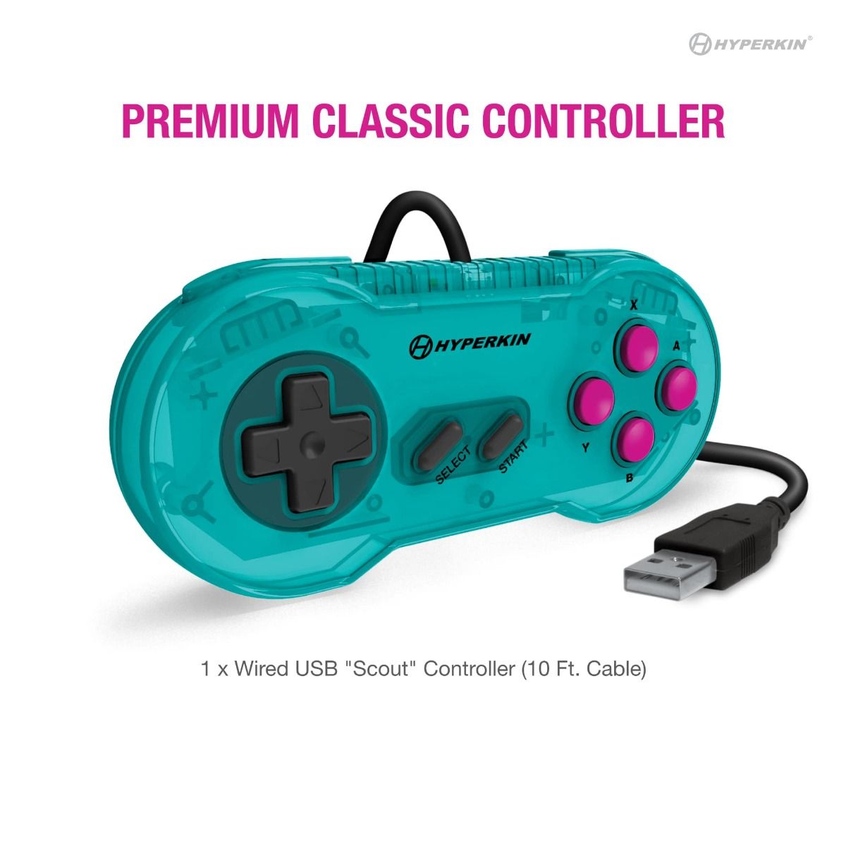 HYPERKIN RetroN Sq HDゲームコンソール ハイパービーチ【ゲームボーイ®/ゲームボーイカラー®/ゲームボーイアドバンス®対応(ベータ版)】720p HDMI出力・USB-C電源対応|画面比率切替(4:3/16:9)|専用コントローラー付|コンパクトでスタイリッシュデザイン