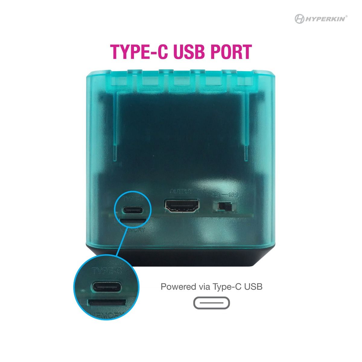 HYPERKIN RetroN Sq HDゲームコンソール ハイパービーチ【ゲームボーイ®/ゲームボーイカラー®/ゲームボーイアドバンス®対応(ベータ版)】720p HDMI出力・USB-C電源対応|画面比率切替(4:3/16:9)|専用コントローラー付|コンパクトでスタイリッシュデザイン