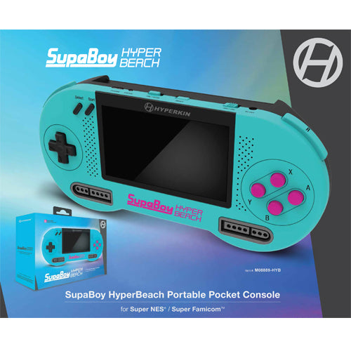 HYPERKIN SUPABOY HYPER BEACH USB Type-C版:スーパーファミコンSFC/SNES(NTSC/PAL)に対応したポータブルゲーム機