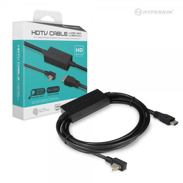 HYPERKIN PSP to HDMI 変換ケーブル - PSP® 2000/3000対応 | HDTV出力対応 | 720p高解像度サポート | ステレオ音声対応 | Zoom機能搭載 | 給電用USBケーブル付属