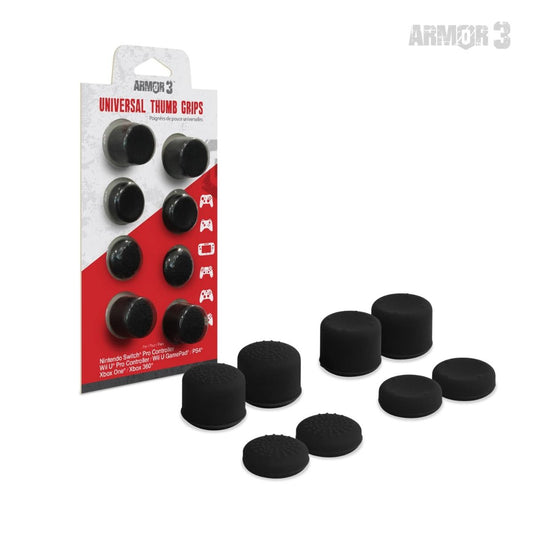 Armor3 ユニバーサル サムグリップ|Nintendo Switch® Proコントローラー・Wii U® Proコントローラー・Wii U GamePad®・PS4®・Xbox One®・Xbox 360®対応|アナログスティック用滑り止めカバー|快適な操作性向上アクセサリー