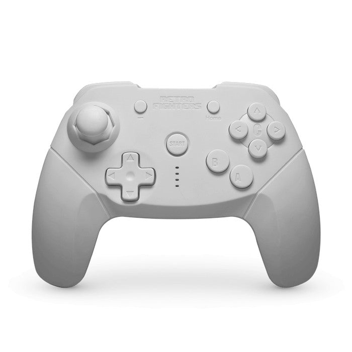 RETRO FIGHTERS Brawler64 Bluetooth ワイヤレス N64 コントローラー - Switch Online/PC対応・N64ゲーム専用デザイン・振動機能搭載・Proコントローラーモード切替・USB-C有線接続対応・ホワイト