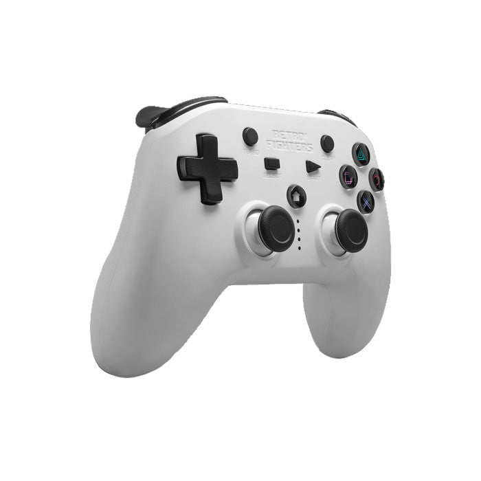 RETRO FIGHTERS Defender Bluetooth ワイヤレスコントローラー ホワイト - PS3/PS4/PC対応、6軸モーションセンサー、圧力認識型ボタン、バイブレーション・ターボ機能搭載、USB Type-C充電ケーブル付属
