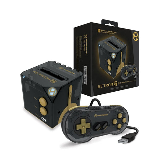 HYPERKIN RetroN Sq HDゲームコンソール ブラック【ゲームボーイ®/ゲームボーイカラー®/ゲームボーイアドバンス®対応(ベータ版)】720p HDMI出力・USB-C電源対応|画面比率切替(4:3/16:9)|専用コントローラー付|コンパクトでスタイリッシュデザイン