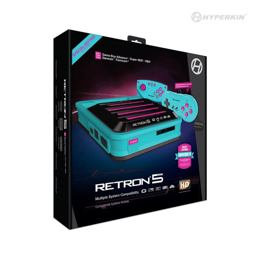 HYPERKIN RetroN 5 HDゲームコンソール ハイパービーチ【9機種対応】|HDMI出力対応・最大720p高画質|セーブ機能・フィルター設定・Bluetoothコントローラー付