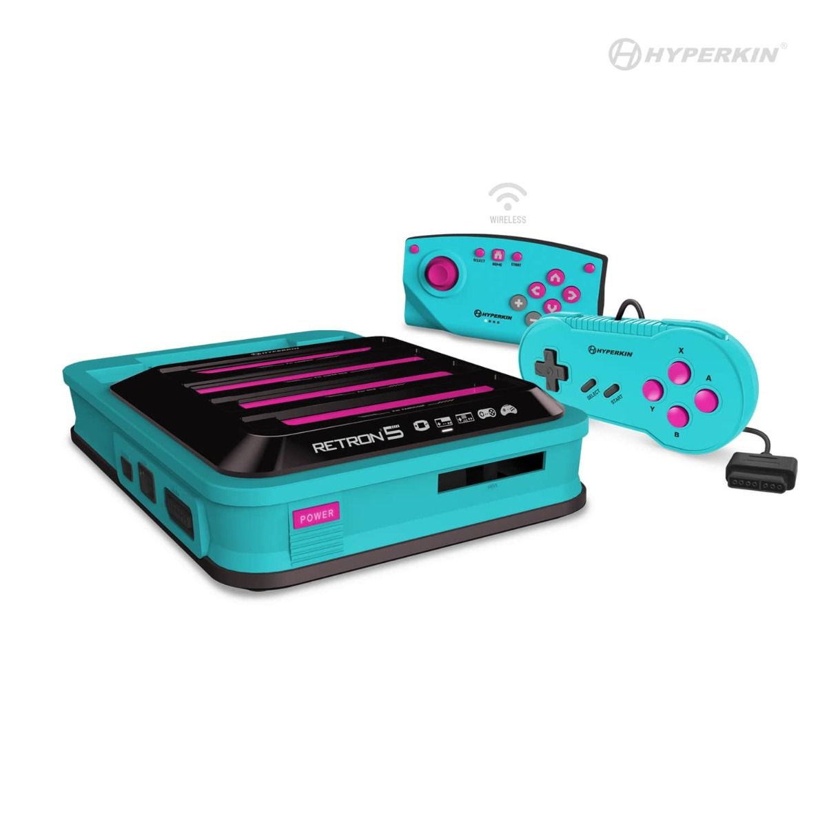 HYPERKIN RetroN 5 HDゲームコンソール ハイパービーチ【9機種対応】|HDMI出力対応・最大720p高画質|セーブ機能・フィルター設定・Bluetoothコントローラー付