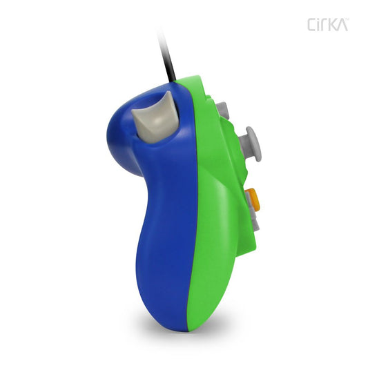 CirKa ゲームキューブ用有線コントローラー (グリーン・ブルー)