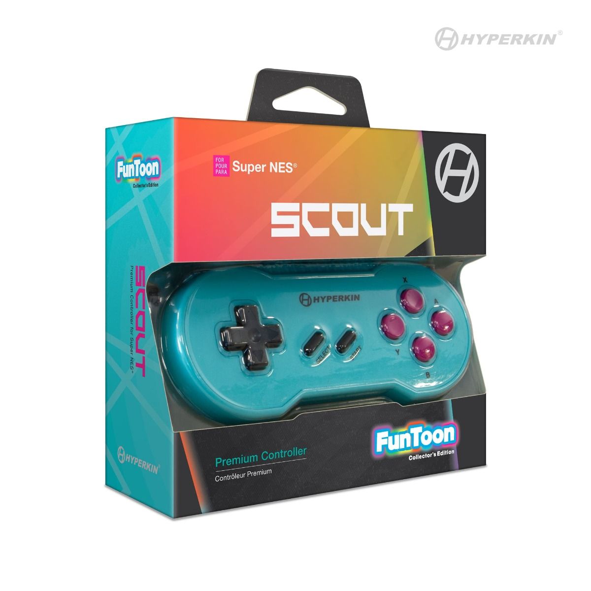 HYPERKIN "SCOUT" SFC®/SNES®専用有線コントローラー Hyper Beachカラー【全3色】