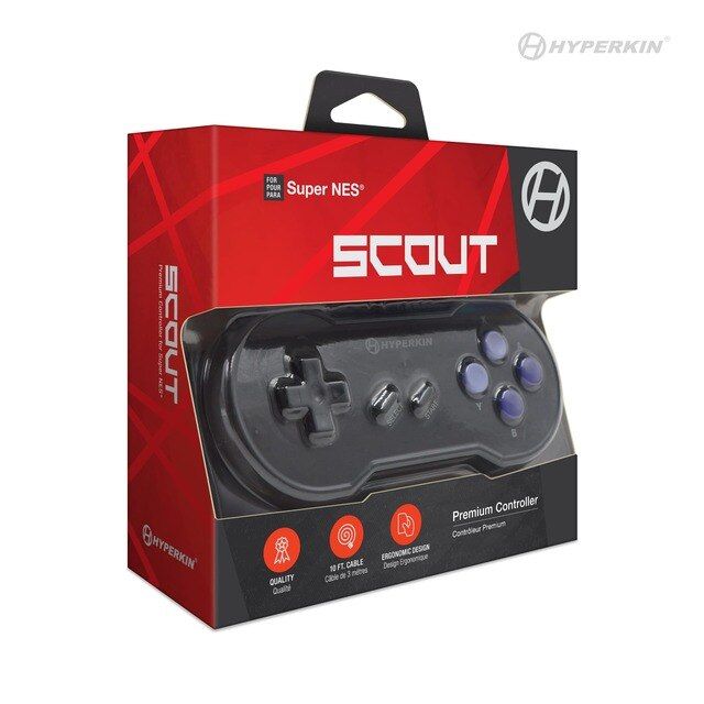 HYPERKIN "SCOUT" SFC®/SNES®専用有線コントローラー ブラック【全3色】