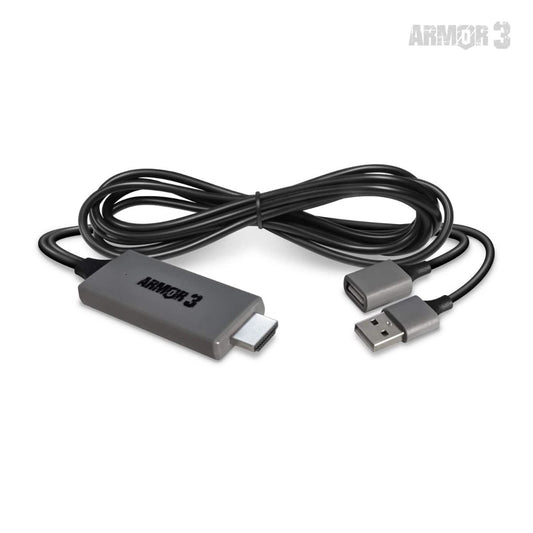 Armor3 3-in-1 HDMIアダプター|Lightning / USB Type-C / Micro USB対応|スマートフォンやタブレットの映像をHDTVに出力|Armor3製 変換ケーブル