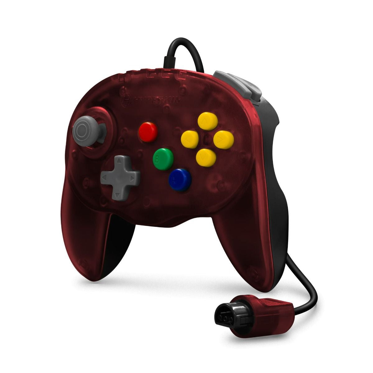 N64® 有線コントローラ オリジナルポート ハイパキン フリートアドミラル Hyperkin Fleet Admiral N64 Wired Controller レッド