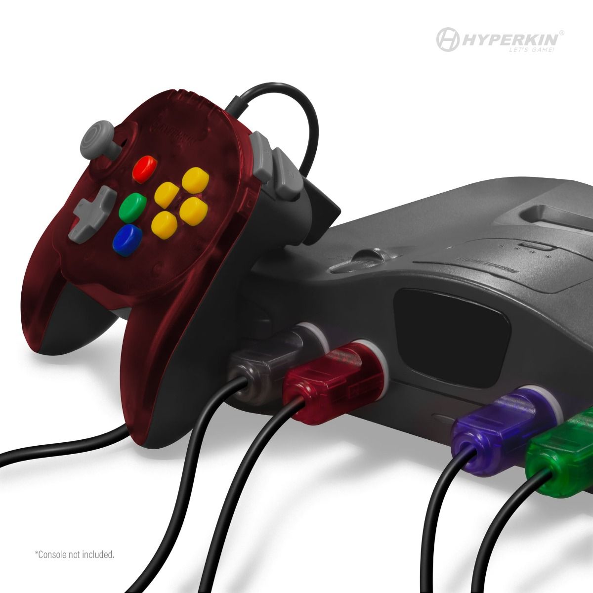 N64® 有線コントローラ オリジナルポート ハイパキン フリートアドミラル Hyperkin Fleet Admiral N64 Wired Controller レッド