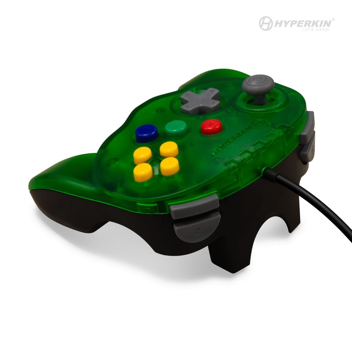 N64® 有線コントローラ オリジナルポート ハイパキン フリートアドミラル Hyperkin Fleet Admiral N64 Wired Controller グリーン