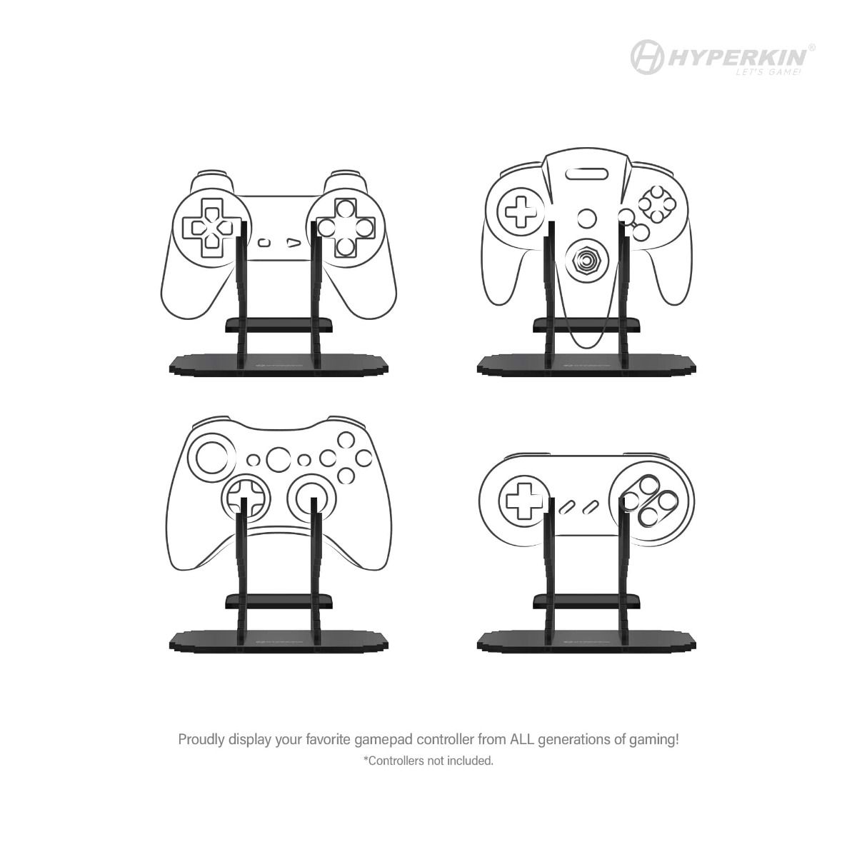 Hyperkin Pixel Art Universal Controller Stand ブラック