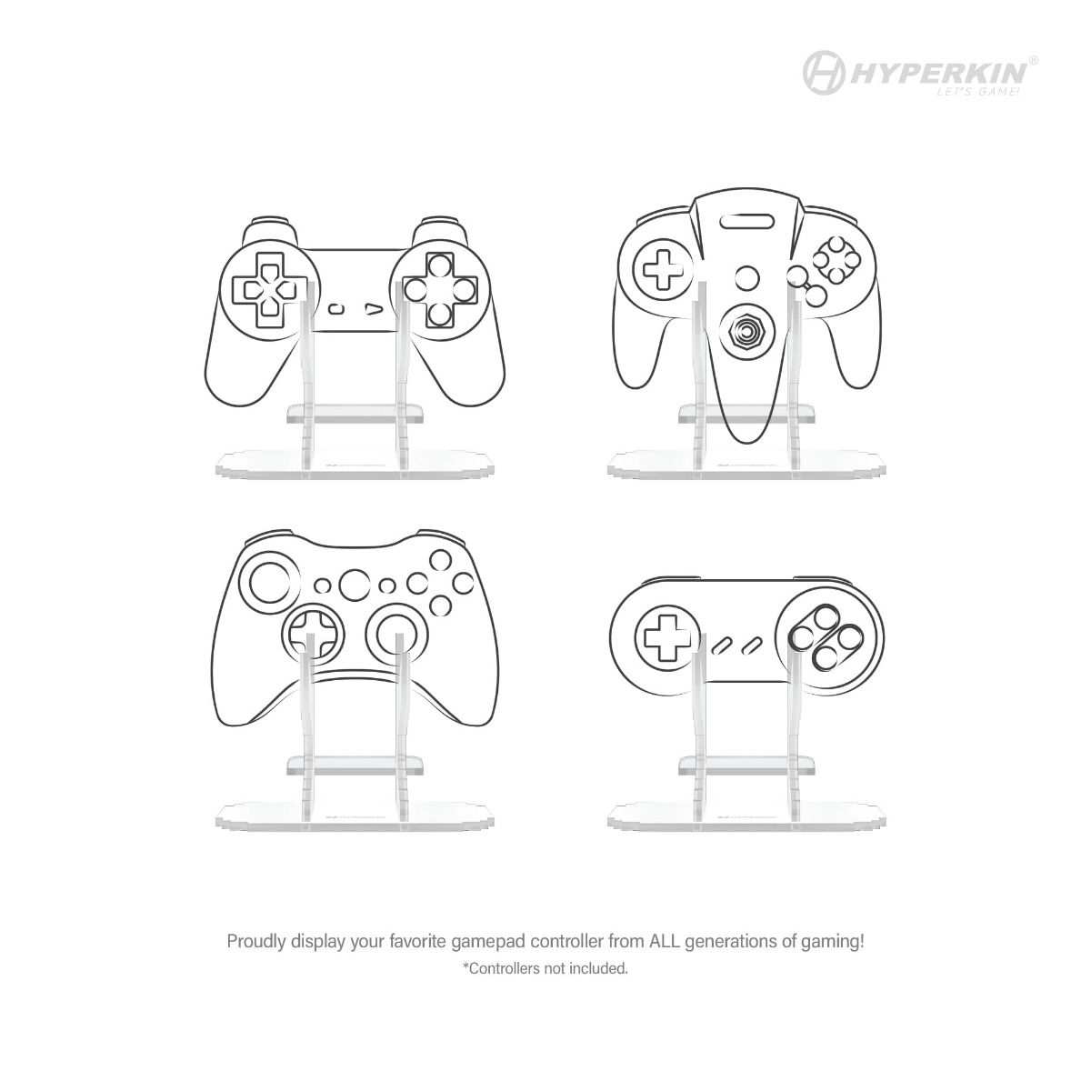Hyperkin Pixel Art Universal Controller Stand クリア