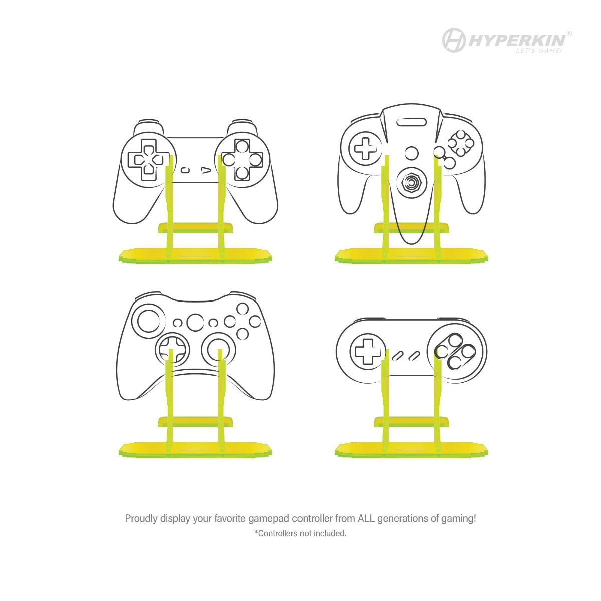 Hyperkin Pixel Art Universal Controller Stand イエロー