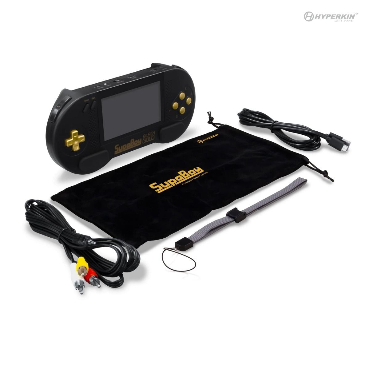 HYPERKIN SUPABOY Black Gold USB Type-C版:スーパーファミコンSFC/SNES(NTSC/PAL)に対応したポータブルゲーム機