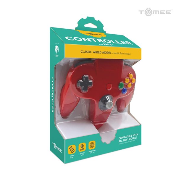 Tomee N64®専用有線コントローラ【Red】