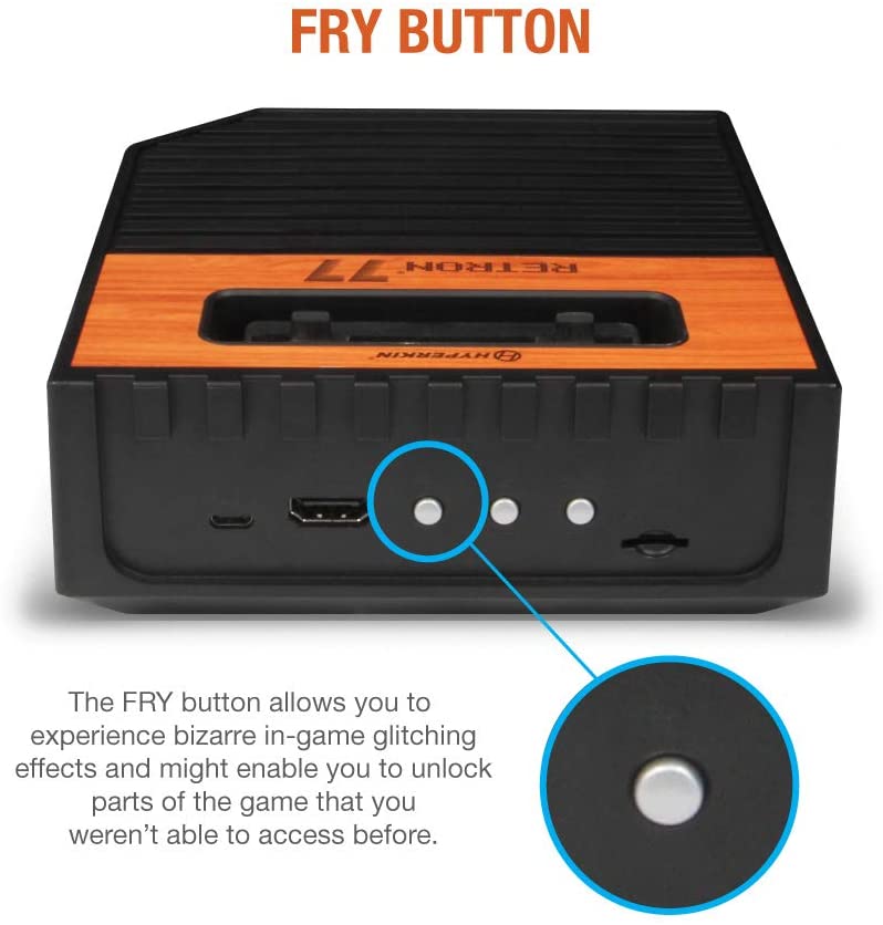 HYPERKIN Retron77【Atari 2600専用レトロゲーム互換機】大画面再生、特殊ウッド加工パネル、セーブ機能、左右両利きコントローラー付属