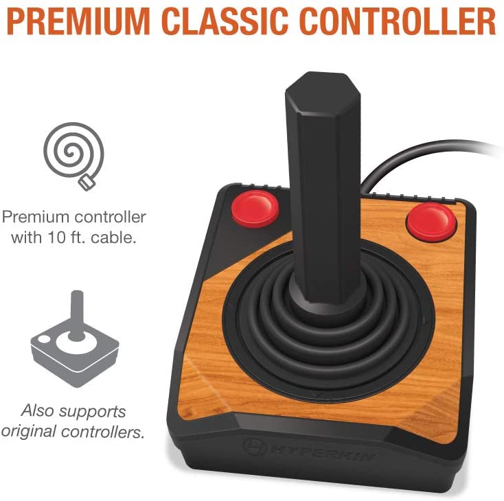 HYPERKIN Retron77【Atari 2600専用レトロゲーム互換機】大画面再生、特殊ウッド加工パネル、セーブ機能、左右両利きコントローラー付属