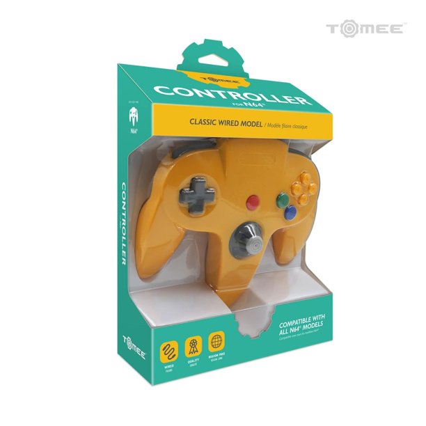 Tomee N64®専用有線コントローラ【Yellow】
