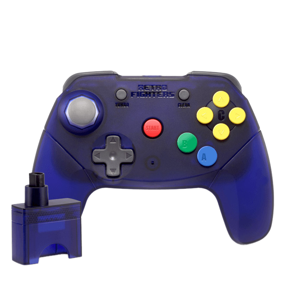 RETRO FIGHTERS Brawler64 Wireless コントローラー - N64専用・次世代アナログスティック・メモリパック対応・超高速ターボ機能搭載・パープル