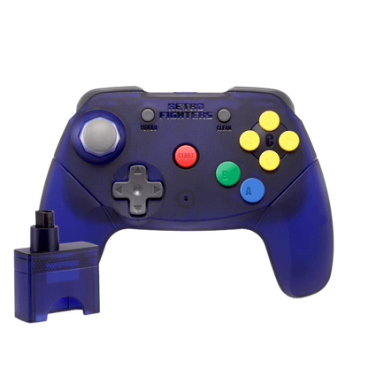 RETRO FIGHTERS Brawler64 Wireless コントローラー - N64専用・次世代アナログスティック・メモリパック対応・超高速ターボ機能搭載・パープル