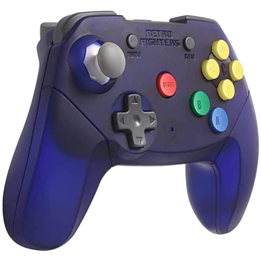 RETRO FIGHTERS Brawler64 Wireless コントローラー - N64専用・次世代アナログスティック・メモリパック対応・超高速ターボ機能搭載・パープル