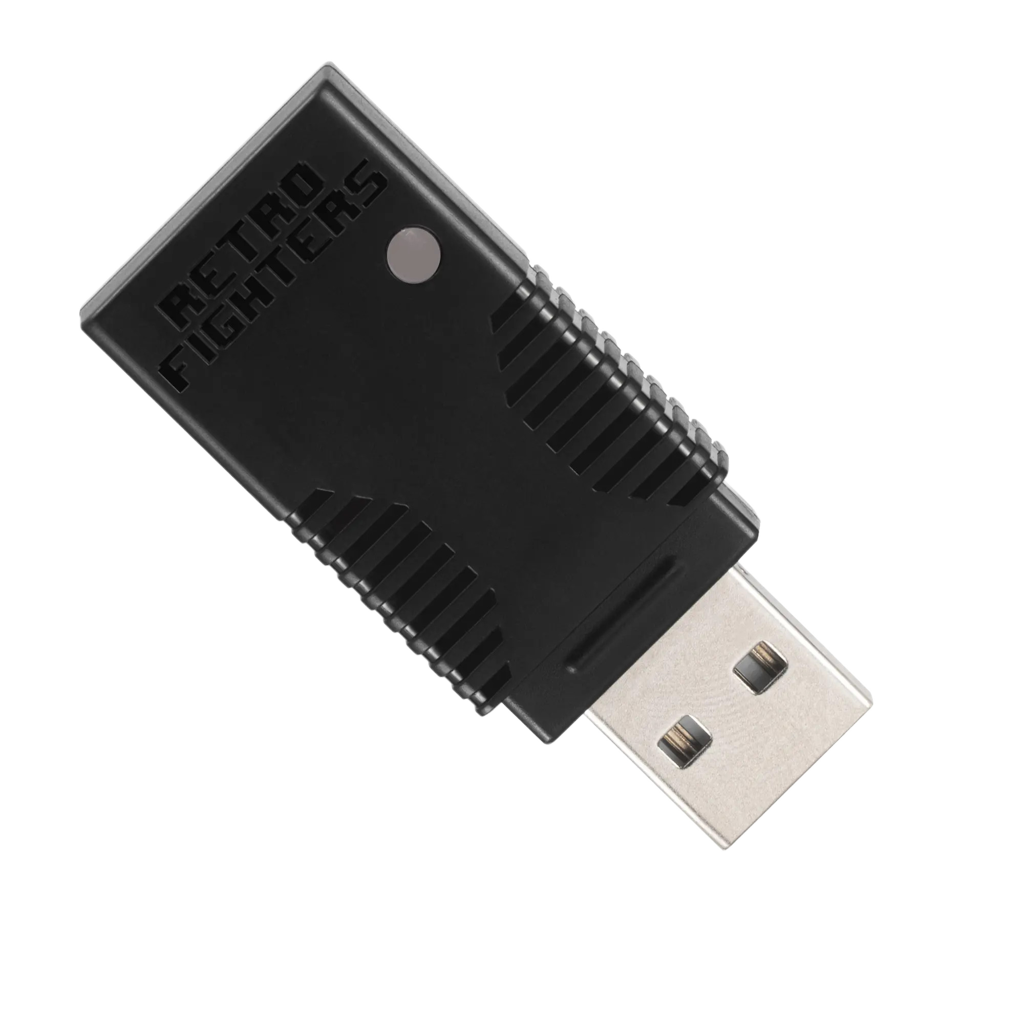RETRO FIGHTERS Defender ワイヤレスコントローラー ブラック - PS1/PS2/PS3対応、圧力認識型ボタン、バイブレーション機能、ターボ機能搭載、USB Type-C充電ケーブル付属
