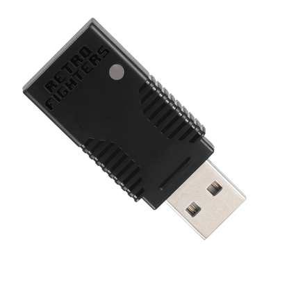 RETRO FIGHTERS Defender ワイヤレスコントローラー ブラック - PS1/PS2/PS3対応、圧力認識型ボタン、バイブレーション機能、ターボ機能搭載、USB Type-C充電ケーブル付属