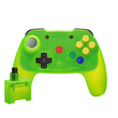 RETRO FIGHTERS Brawler64 Wireless コントローラー - N64専用・次世代アナログスティック・メモリパック対応・超高速ターボ機能搭載・グリーン