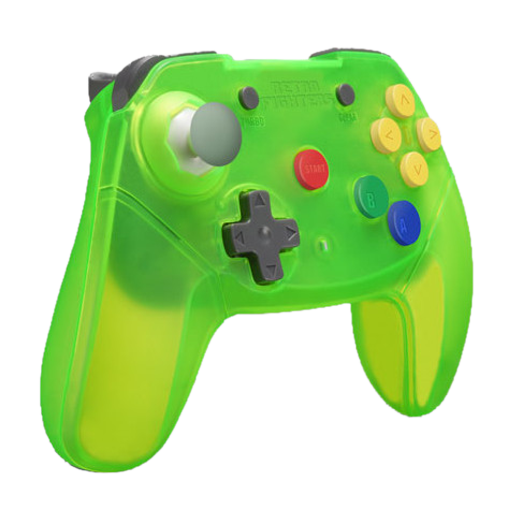 RETRO FIGHTERS Brawler64 Wireless コントローラー - N64専用・次世代アナログスティック・メモリパック対応・超高速ターボ機能搭載・グリーン