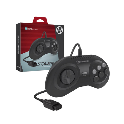 Hyperkin Squire プレミアム有線コントローラー｜Genesis／Mega Drive 互換｜6ボタン・9ピン・人間工学設計