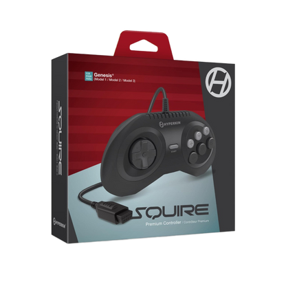 Hyperkin Squire プレミアム有線コントローラー｜Genesis／Mega Drive 互換｜6ボタン・9ピン・人間工学設計