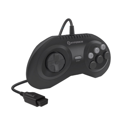 Hyperkin Squire プレミアム有線コントローラー｜Genesis／Mega Drive 互換｜6ボタン・9ピン・人間工学設計