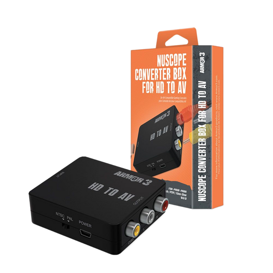 Armor3 'NuScope' HD-AV変換ボックス | Nintendo Switch®, PS4®, Xbox One®対応 | HD信号をコンポジットビデオ信号に変換