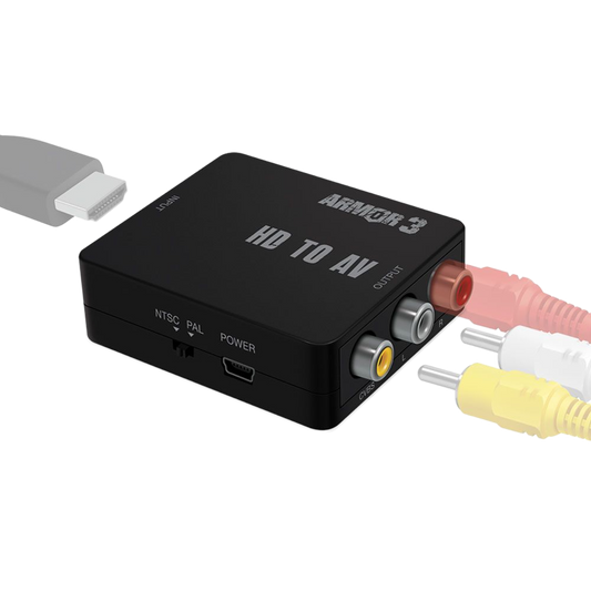 Armor3 'NuScope' HD-AV変換ボックス | Nintendo Switch®, PS4®, Xbox One®対応 | HD信号をコンポジットビデオ信号に変換