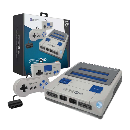 HYPERKIN RetroN 2 HD ゲーミングコンソール｜NES™ / ファミリーコンピュータ™ / Super NES™ / スーパーファミコン™ 対応｜1080p HDMI出力｜クラシックコントローラー2個付属｜グレー
