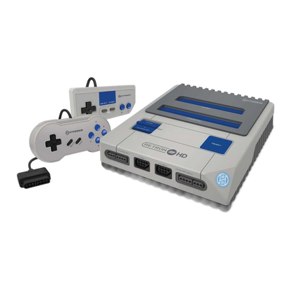 HYPERKIN RetroN 2 HD ゲーミングコンソール｜NES™ / ファミリーコンピュータ™ / Super NES™ / スーパーファミコン™ 対応｜1080p HDMI出力｜クラシックコントローラー2個付属｜グレー