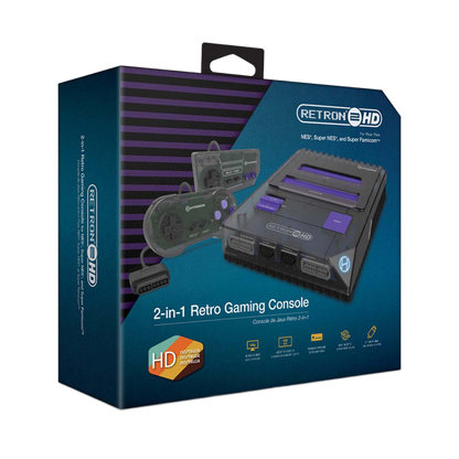 Hyperkin RetroN 2 HD ゲーミングコンソール｜NES® / Super NES® / Super Famicom™対応｜720p HDMI出力対応｜スペースブラック｜
