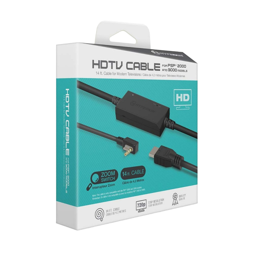 HYPERKIN PSP to HDMI 変換ケーブル - PSP® 2000/3000対応 | HDTV出力対応 | 720p高解像度サポート | ステレオ音声対応 | Zoom機能搭載 | 給電用USBケーブル付属