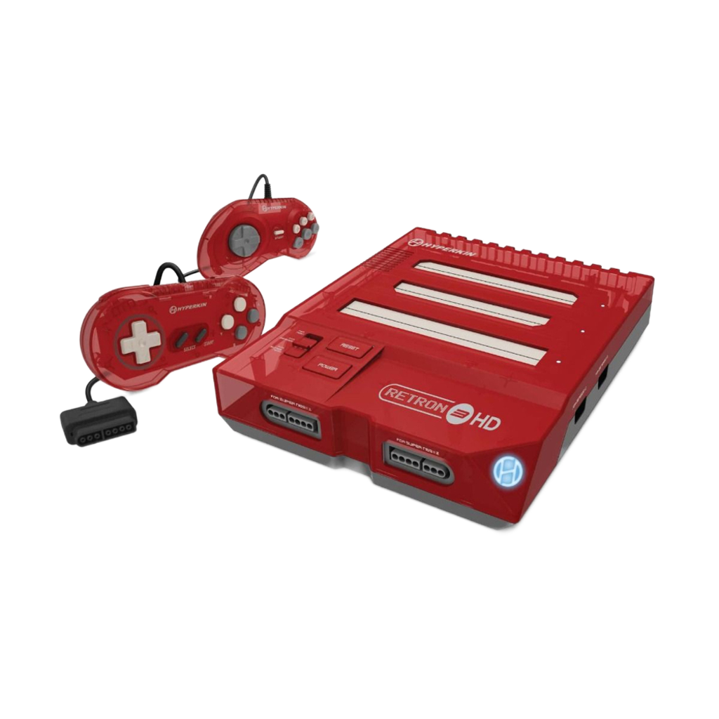 HYPERKIN RetroN 3 HD｜3-in-1レトロゲーム機｜NES / ファミリーコンピュータ / Super NES / スーパーファミコン / Genesis / メガドライブ対応｜1080p HDMI出力｜クラシックコントローラー2個付属｜レッド