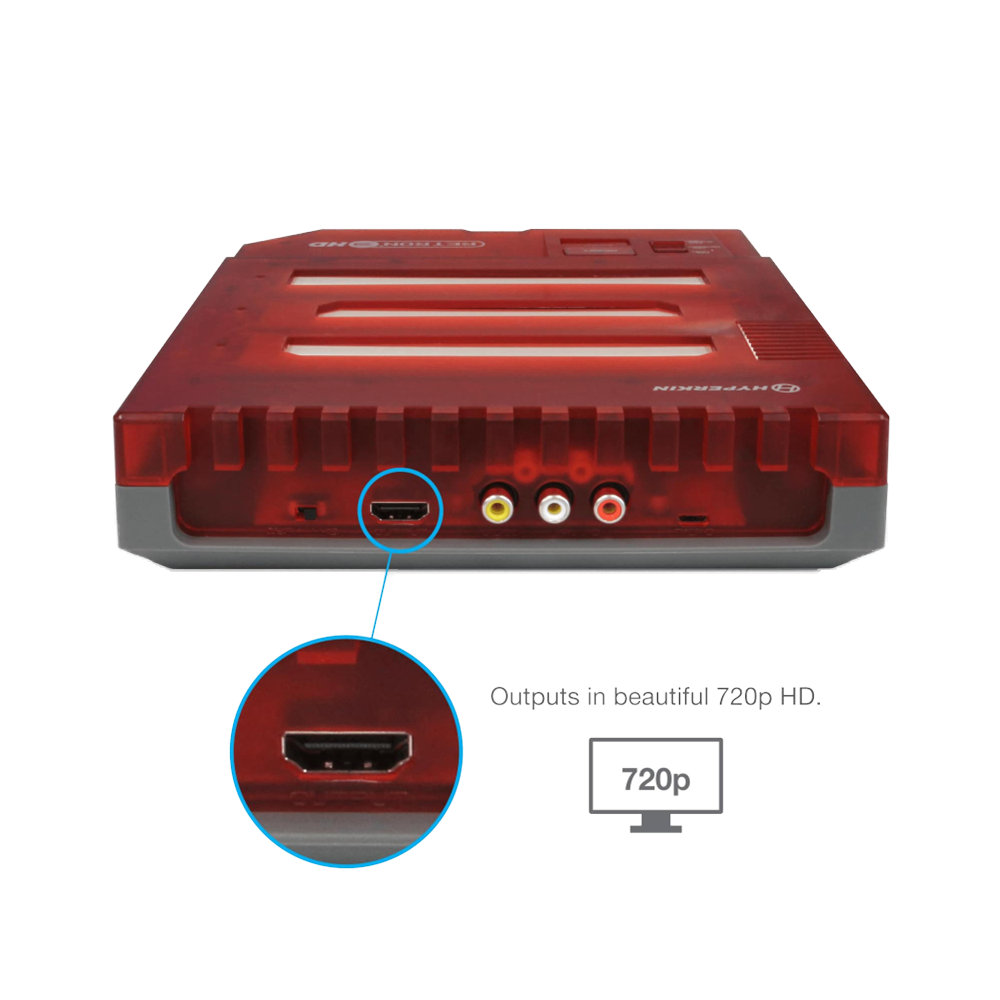HYPERKIN RetroN 3 HD｜3-in-1レトロゲーム機｜NES / ファミリーコンピュータ / Super NES / スーパーファミコン / Genesis / メガドライブ対応｜1080p HDMI出力｜クラシックコントローラー2個付属｜レッド