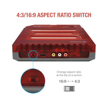 HYPERKIN RetroN 3 HD｜3-in-1レトロゲーム機｜NES / ファミリーコンピュータ / Super NES / スーパーファミコン / Genesis / メガドライブ対応｜1080p HDMI出力｜クラシックコントローラー2個付属｜レッド