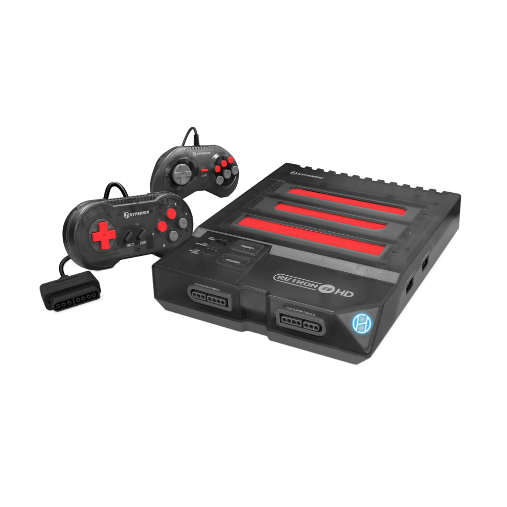 HYPERKIN RetroN 3 HD｜3-in-1レトロゲーム機｜NES / ファミリーコンピュータ / Super NES / スーパーファミコン / Genesis / メガドライブ対応｜1080p HDMI出力｜クラシックコントローラー2個付属｜ブラック
