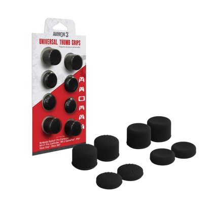 Armor3 ユニバーサル サムグリップ｜Nintendo Switch® Proコントローラー・Wii U® Proコントローラー・Wii U GamePad®・PS4®・Xbox One®・Xbox 360®対応｜アナログスティック用滑り止めカバー｜快適な操作性向上アクセサリー