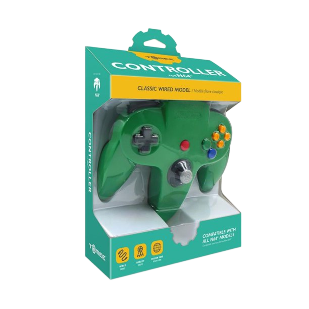 Tomee N64®専用有線コントローラ【Green】