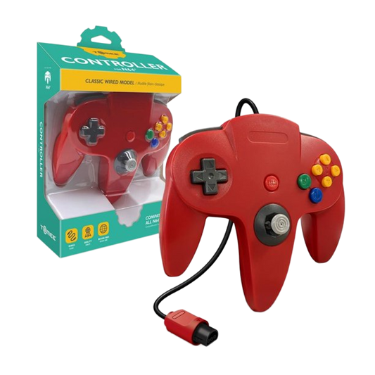 Tomee N64®専用有線コントローラ【Red】