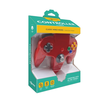 Tomee N64®専用有線コントローラ【Red】